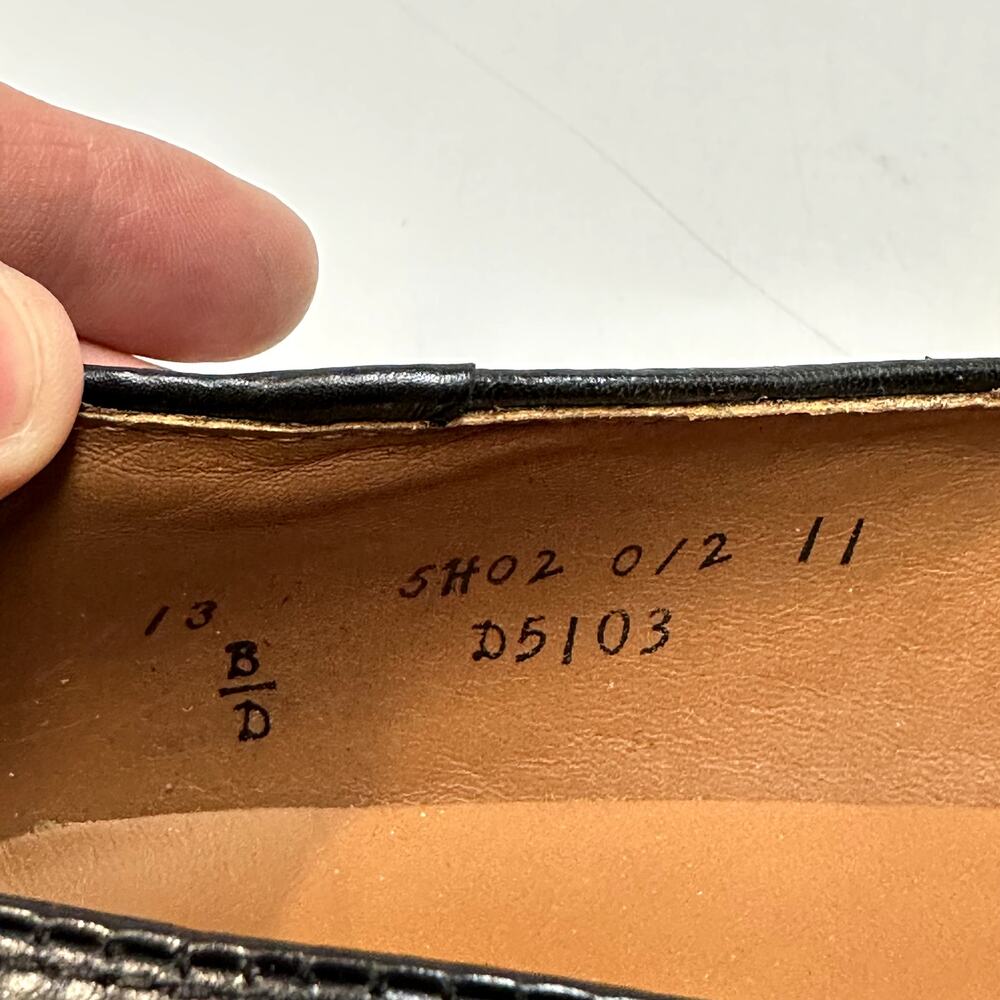 NWOT Todd Snyder X Alden Venetian Leather Loafer Black Calf Made in USA 13 D - Picture 7 of 7